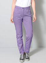 Broek met bloemenborduursel 