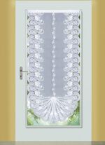Zwaluwstaartgordijn met echt Plauen-borduurwerk 