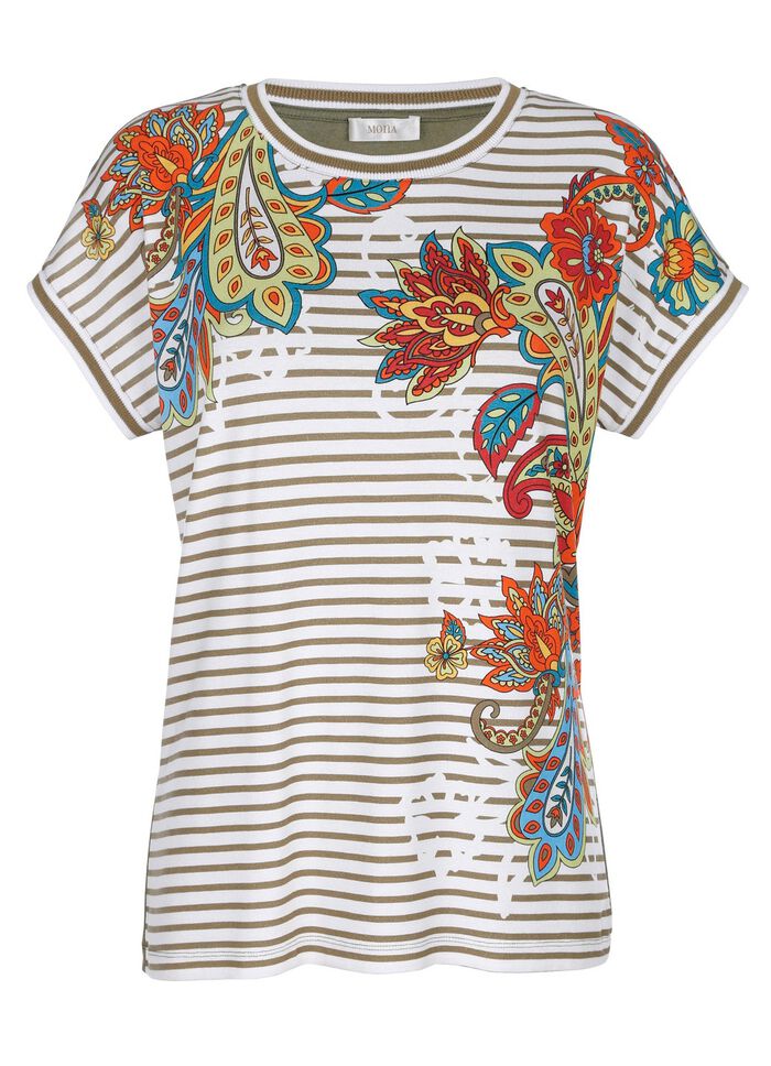 Shirt met patroonmixmotief 