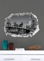 3D-muurtattoo New York met indrukwekkend 3D-effect