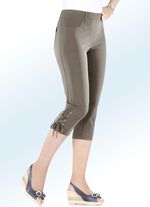 Capribroek met geraffineerd koordsysteem TAUPE