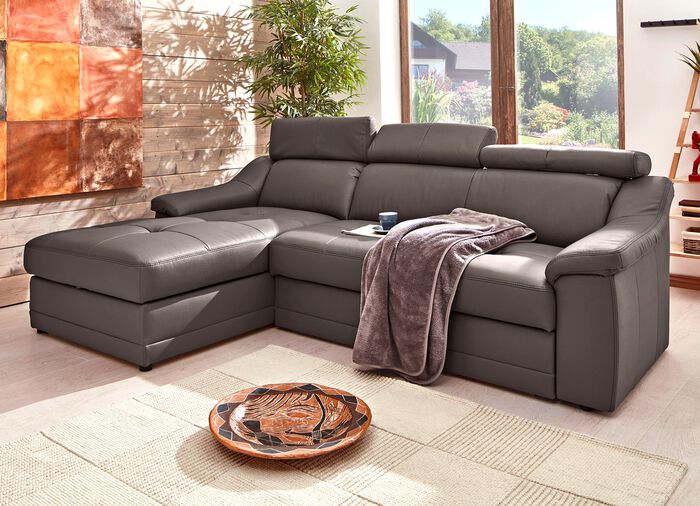 Gestoffeerde hoek met verstelbaar hoofdbord dat overal in de kamer kan worden opgesteld 