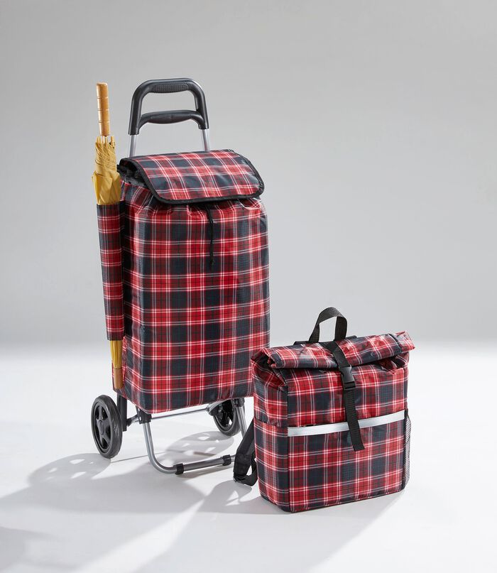 Boodschappentrolley met rugzak 