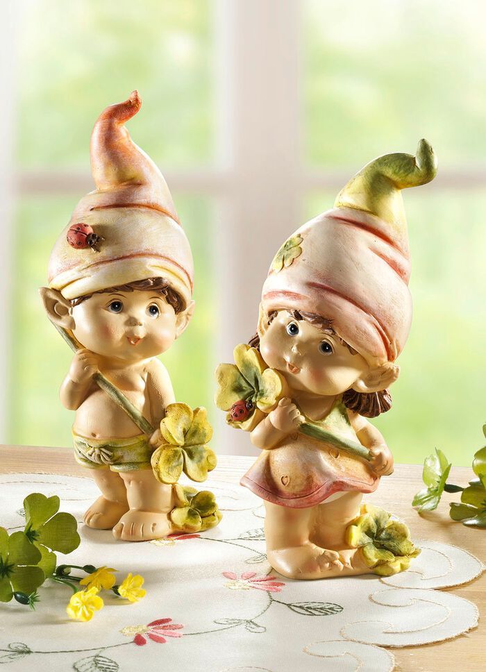 Schattige lentekinderen, set van 2 