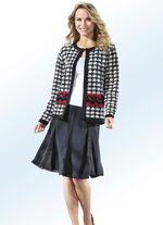 Pandenrok met edele kanten inzetstukken in 3 kleuren ZWART