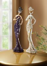 Dame met polyresinmasker 