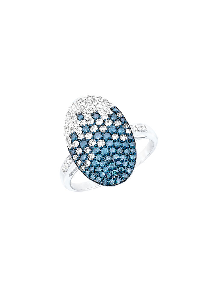 Elegante damesring met 115 briljanten 