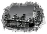 3D-muurtattoo New York met indrukwekkend 3D-effect 