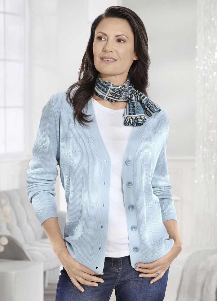 Vest van scheerwol (merino) LICHTBLAUW