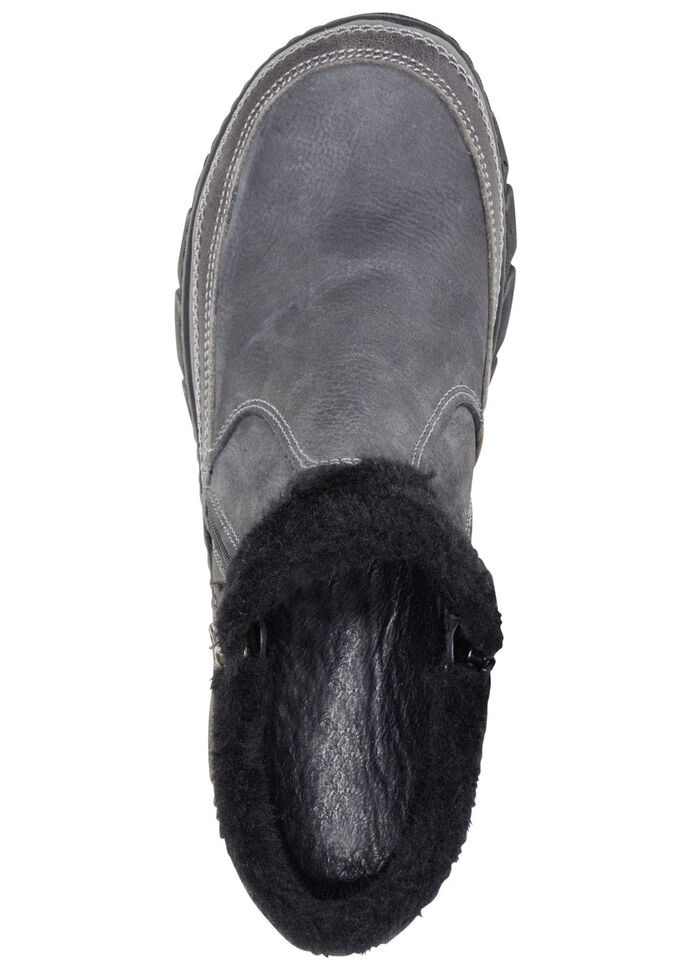 ELENA EDEN laarsje met zwarte pluche kraag GRIJS