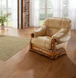 Italiaans gestoffeerd meubilair met echt lederen bekleding CR&Egrave;ME