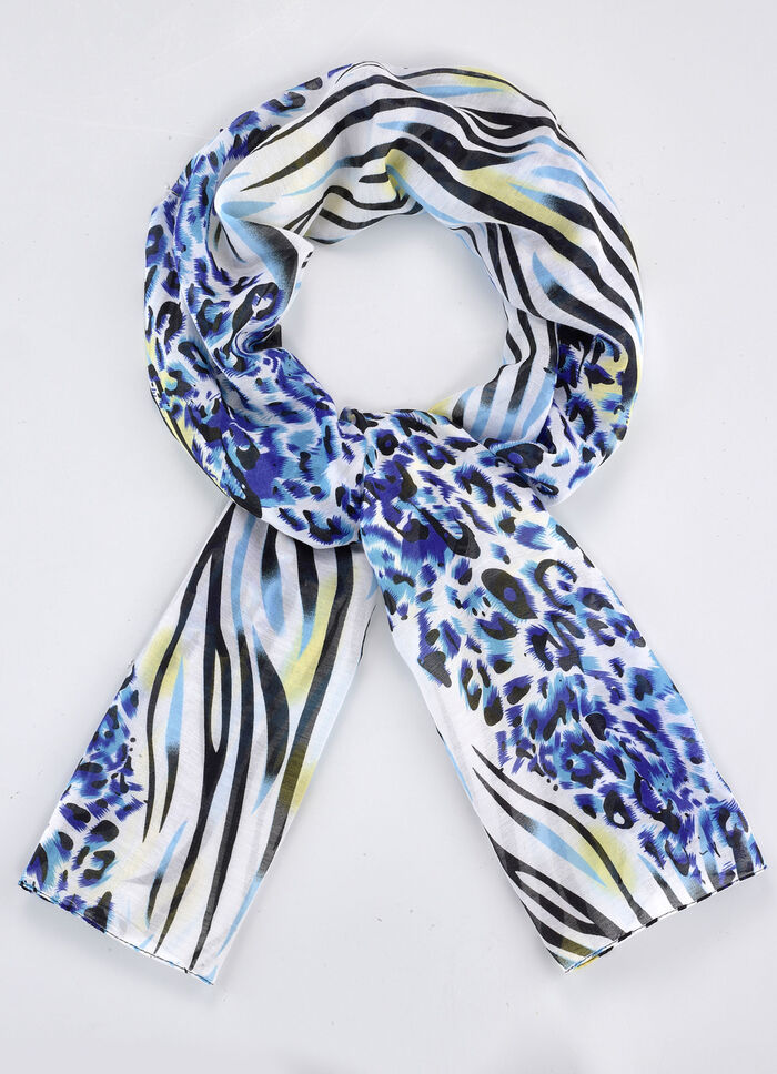 Sjaal met verschillende dierenbontdessins 