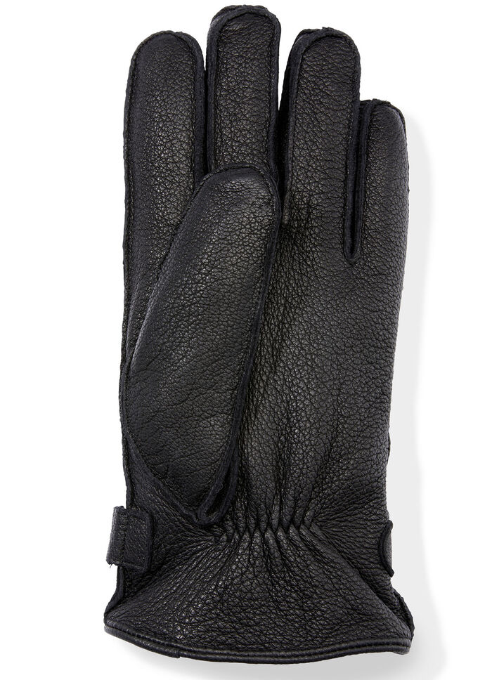 Herenhandschoenen van zacht geitennappaleer ZWART