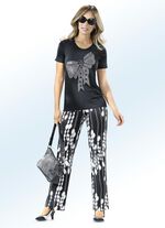 Broek met felgekleurde print 