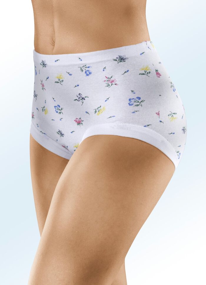 Set van vijf slips met vervangbaar elastiek in de band 