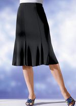 6-delige rok in modieuze godetvorm ZWART