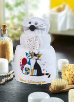 Badstof kat met motief van de kunstenaar Rosina Wachtmeister 