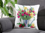 Kussenhoes "Tulpen" met ritssluiting 