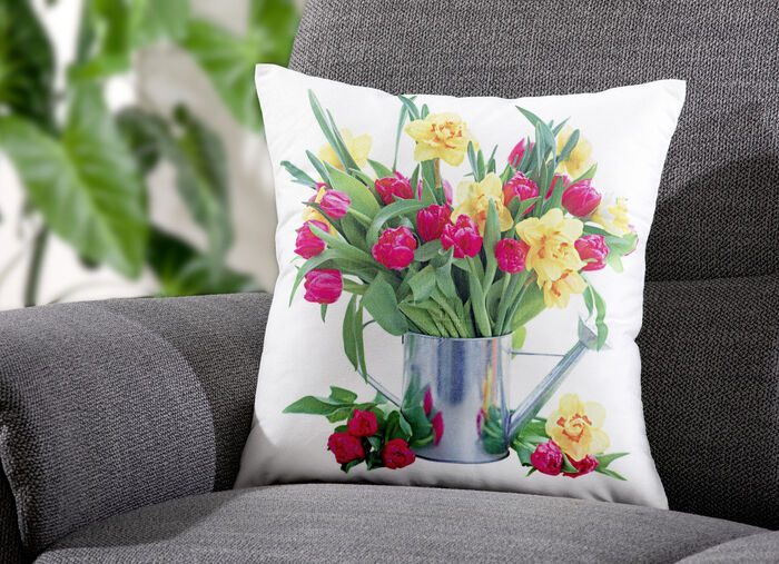 Kussenhoes "Tulpen" met ritssluiting 
