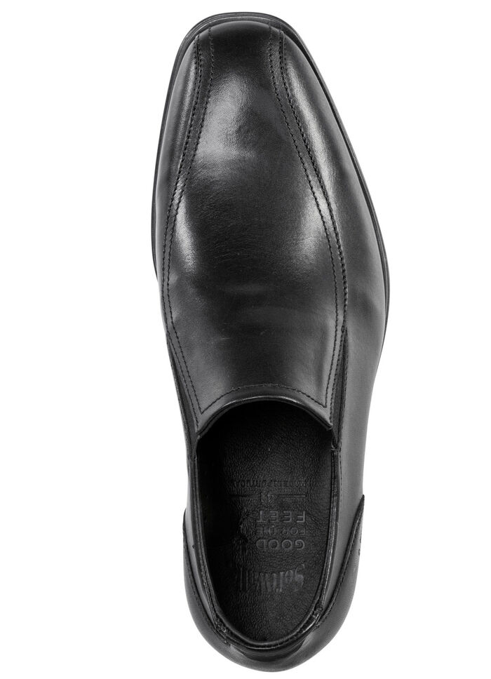 Slippers gemaakt van rundnappaleer ZWART