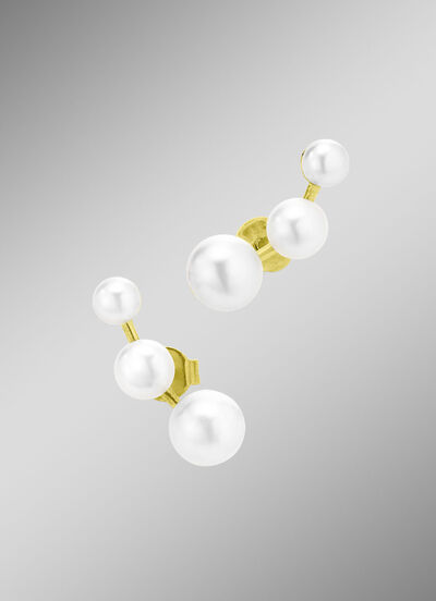 Stijlvolle oorbellen met zoetwaterparels 