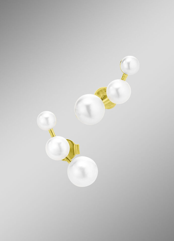 Stijlvolle oorbellen met zoetwaterparels 