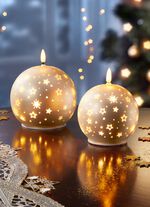 LED-kaarsen met stermotief, set van 2 