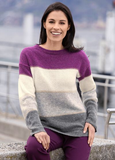 Trui met glitteraccenten 