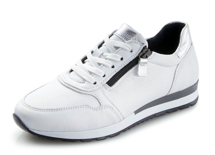 Toosoft sneakers gemaakt van nappaleer WIT-ZILVER