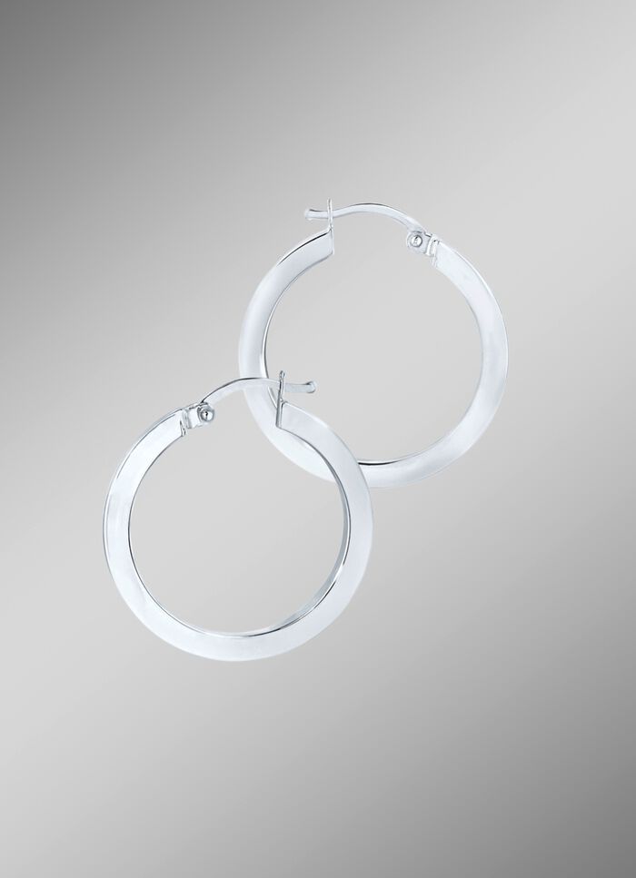 Creoolse oorbellen van witgoud, hoogglans 