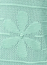 Transparante trui met bloemenmotieven 