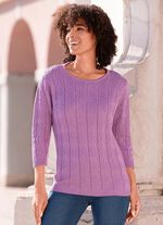 Trui met gestructureerde strepen 