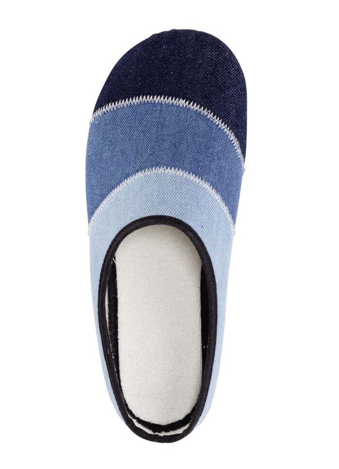 Laurina pantoffels gemaakt van katoendenim BLAUW