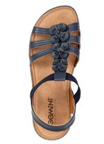 Gemini, modieuze damessandalen, wijdte G, met bloemenapplicaties 