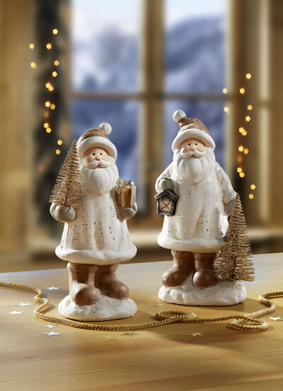 Kerstman van keramiek 