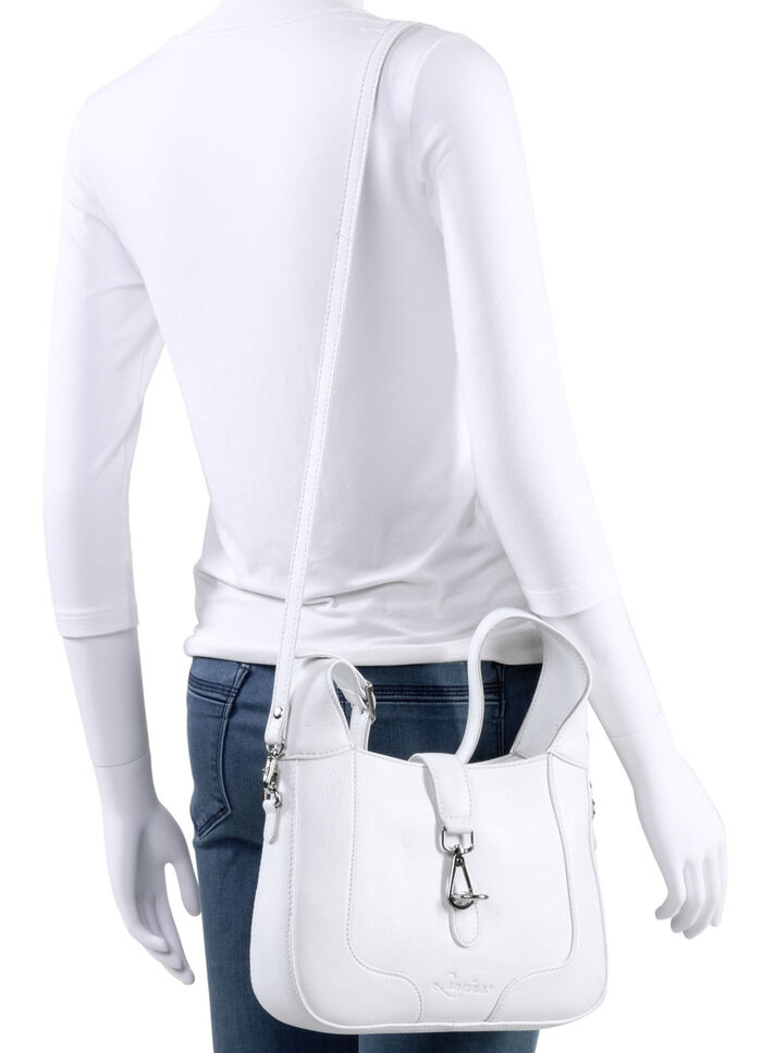 Tas Laurina van generfd nappaleer WIT