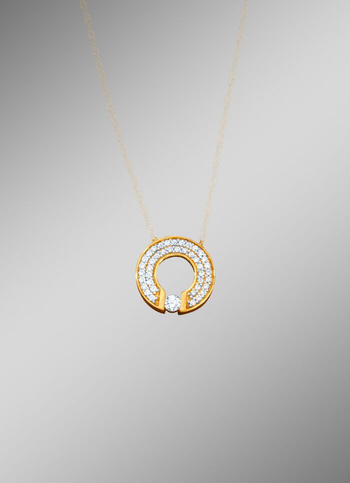 Kettinghanger met synth. zirkonia 