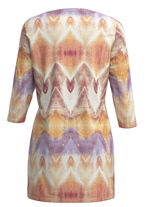 Gebreide tuniek in bedrukt fijn breisel 