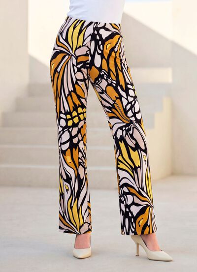 Broek met opvallend dessin 
