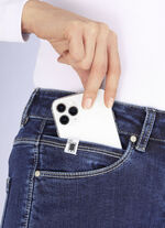 Jeans met praktisch telefoonzakje DONKERBLAUW