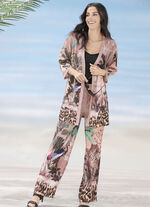 Laurina blousejasje met briljant kleurenprintdesign 