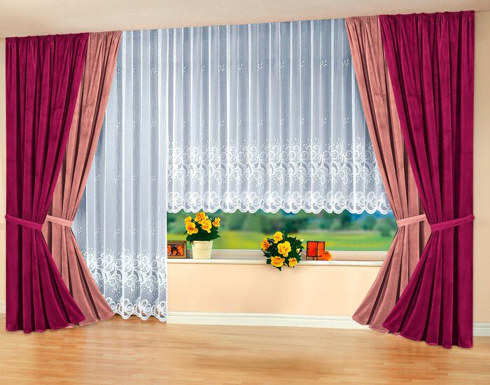 Aantrekkelijk M-Bogen rolgordijn met universele railband 