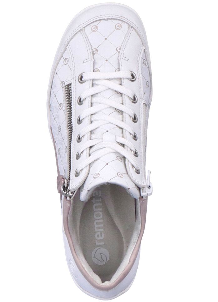 Remonte veterlaarsje van bedrukt en glanzend metallic synthetisch materiaal 