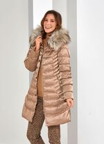 Korte jas met vaste capuchon 