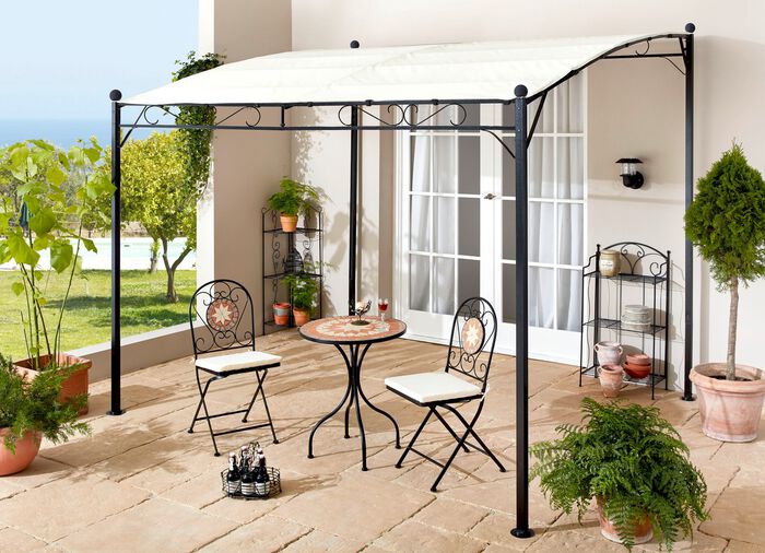 Bistroset Moza&iuml;ek, 3-delig, inclusief zitkussen 