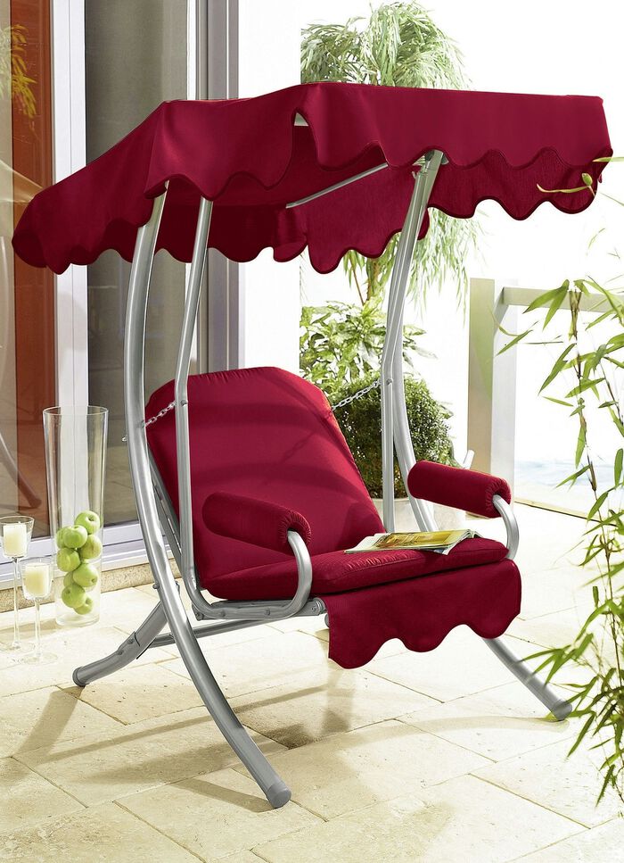 Hollywood schommel met frame van verzinkte stalen buizen 