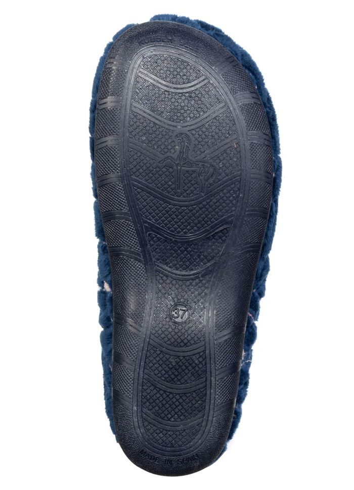 Laurina, gevoerde damespantoffels, met anatomisch gevormd voetbed MARINE