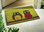 Deurmat uilen met antislip gecoate vinyl achterkant MULTICOLOR