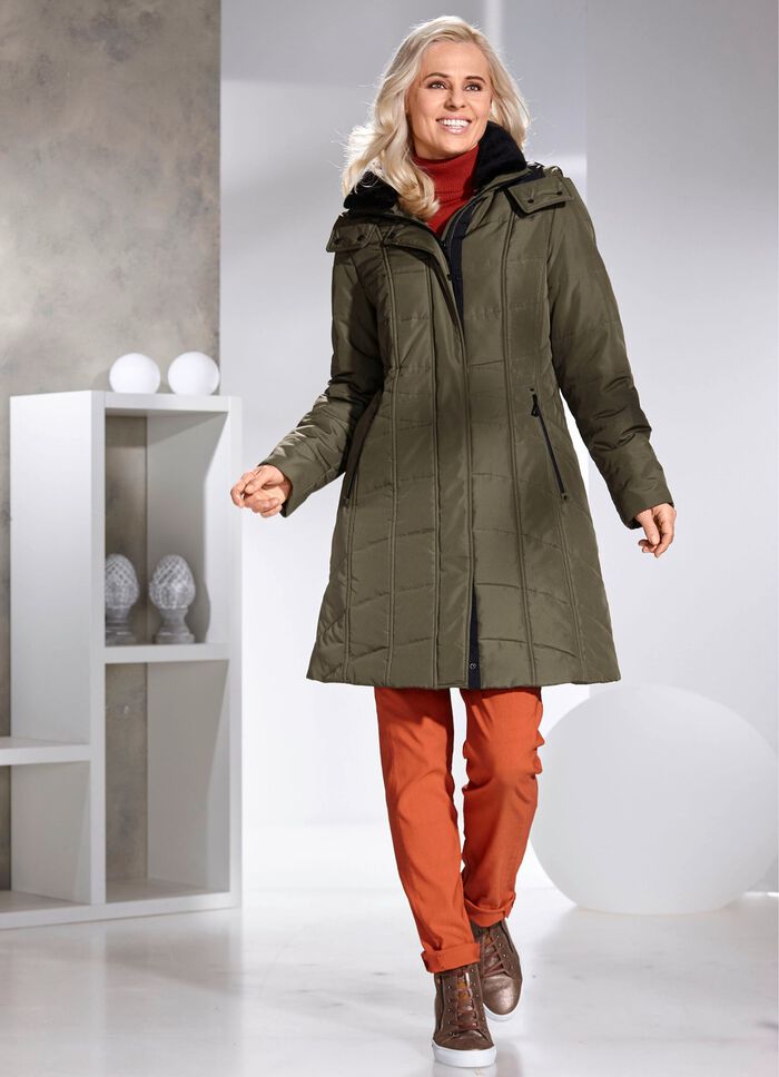 Korte jas met hoog draagcomfort LODEN GROEN