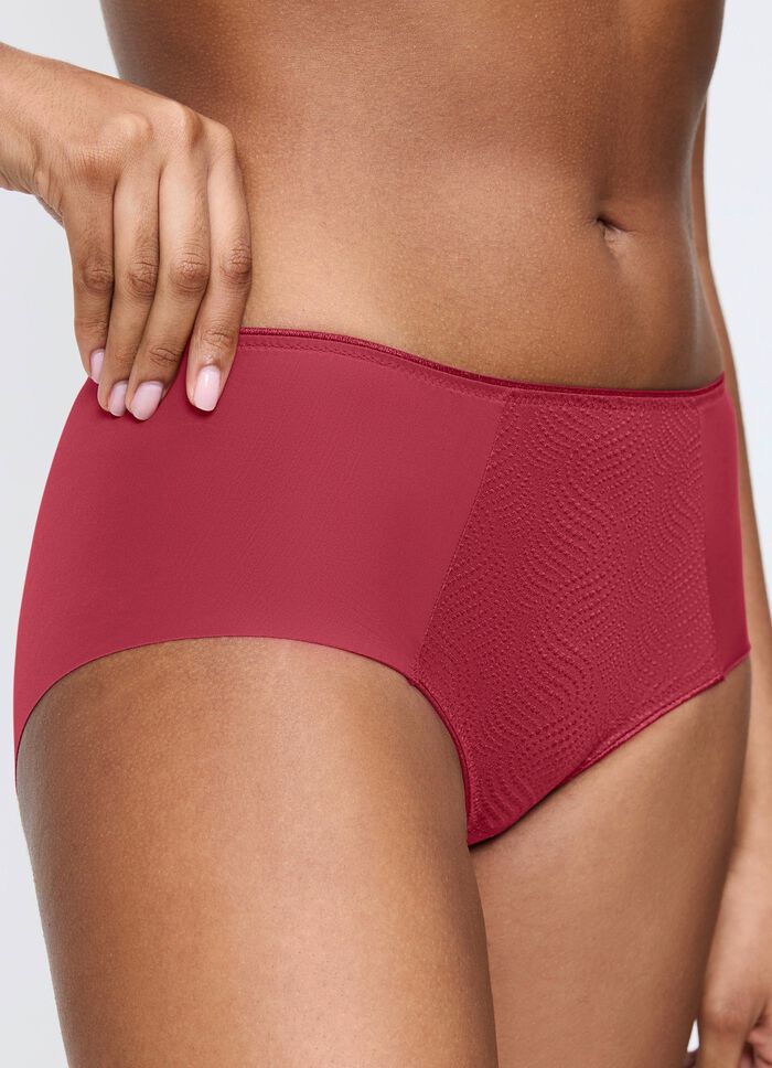 Triumph slip met jacquard inzetstuk aan de voorkant BORDEAUX